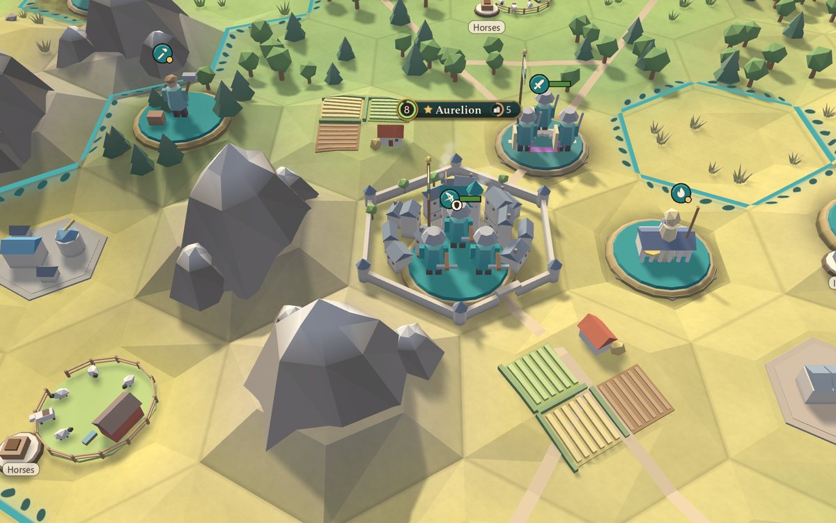 A walled capital among mountains and farmland