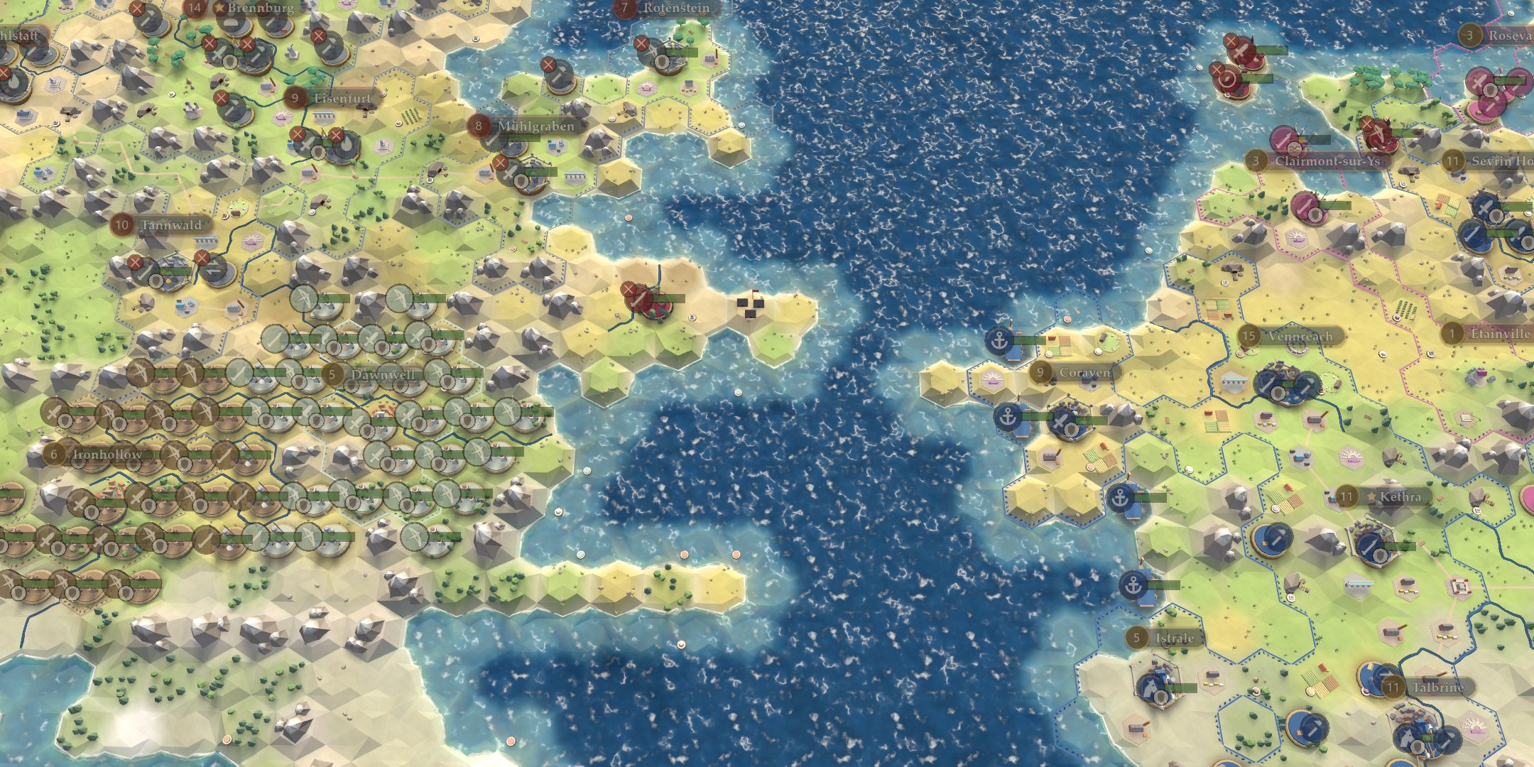 A large world shared by many rival nations